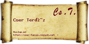 Cser Teréz névjegykártya