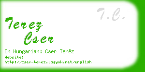 terez cser business card